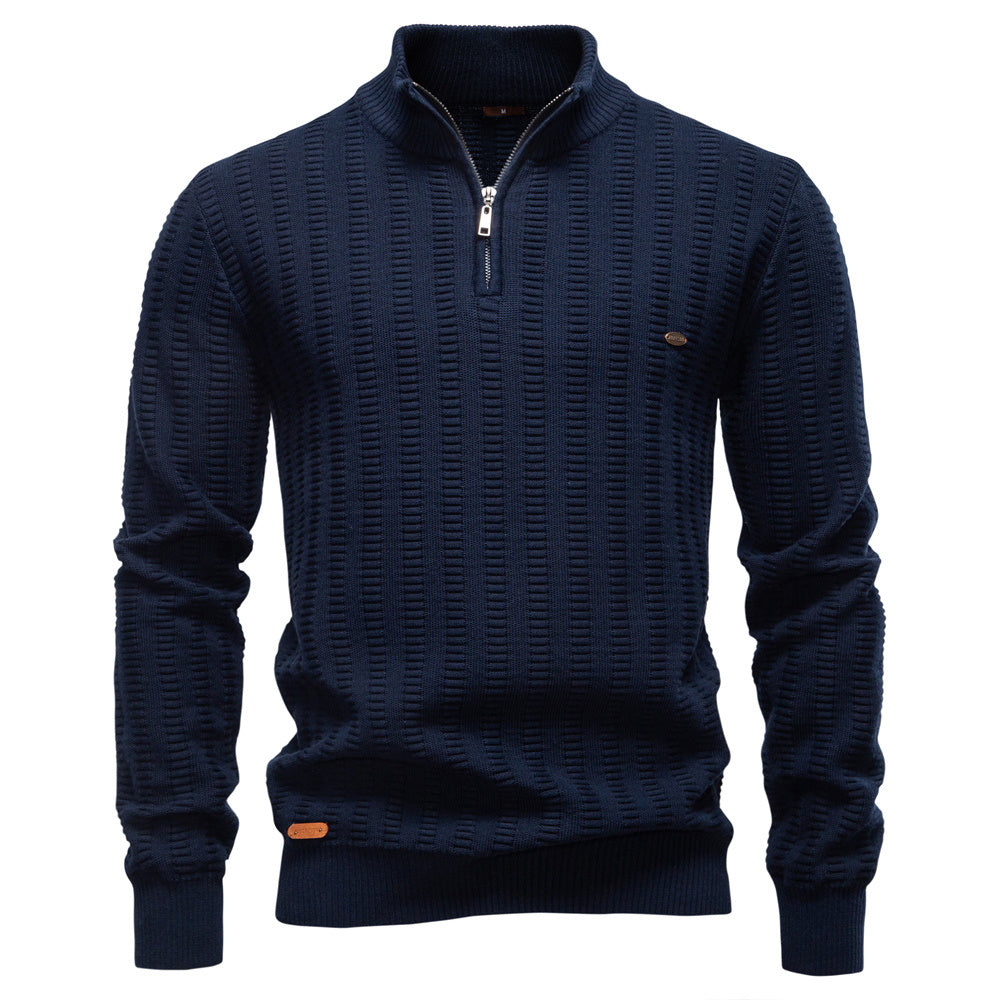 AIOPESON Stand Collar Sweater Y6211 - BundleWear