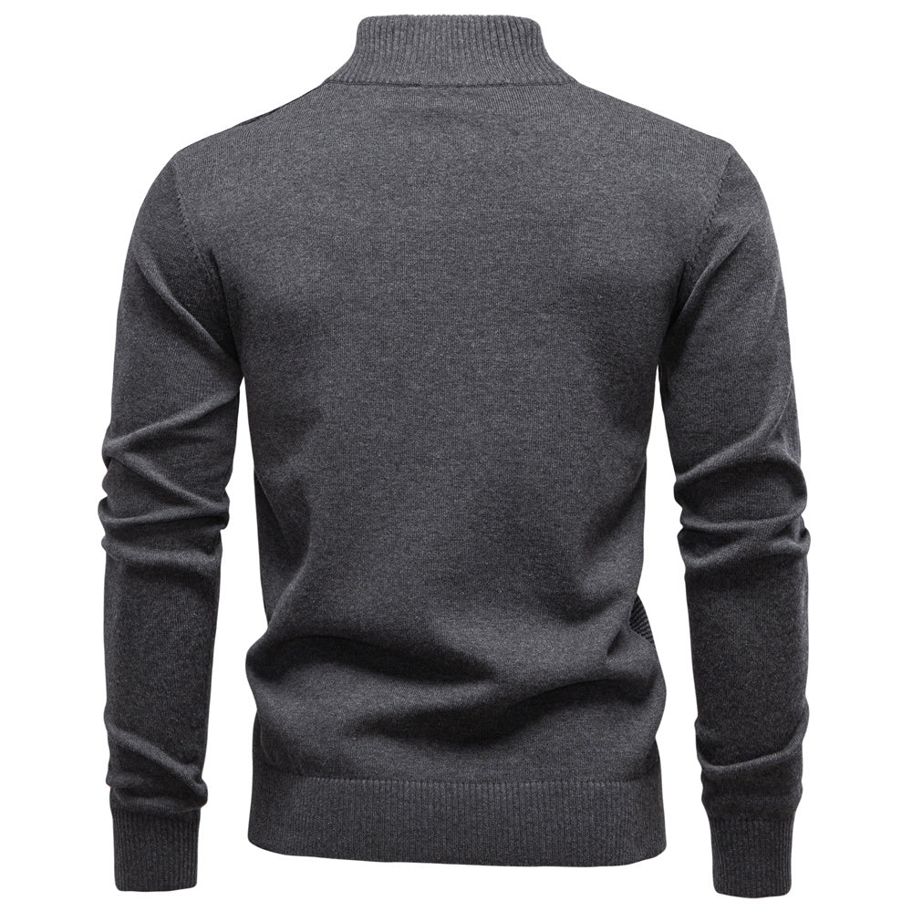 AIOPESON Stand Collar Sweater Y6222 - BundleWear