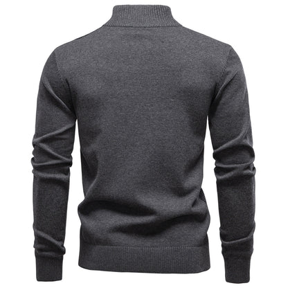 AIOPESON Stand Collar Sweater Y6222 - BundleWear