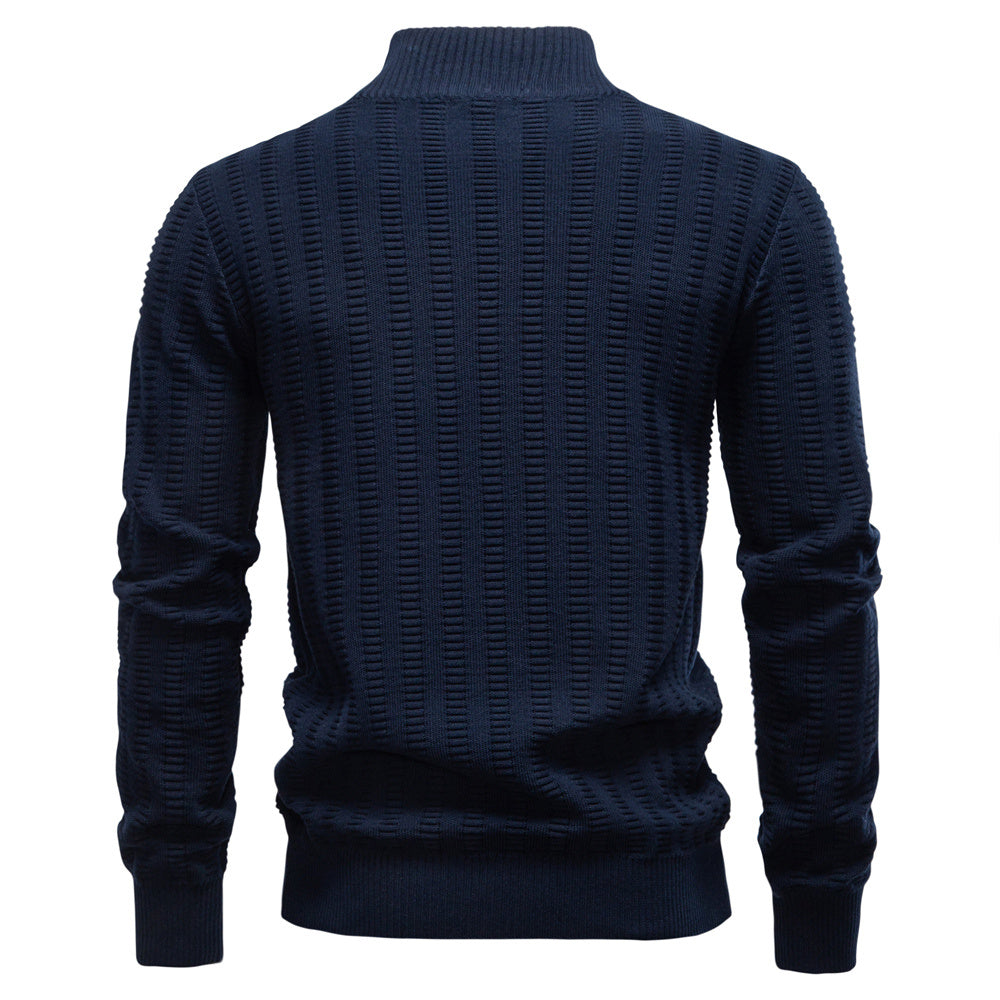 AIOPESON Stand Collar Sweater Y6211 - BundleWear