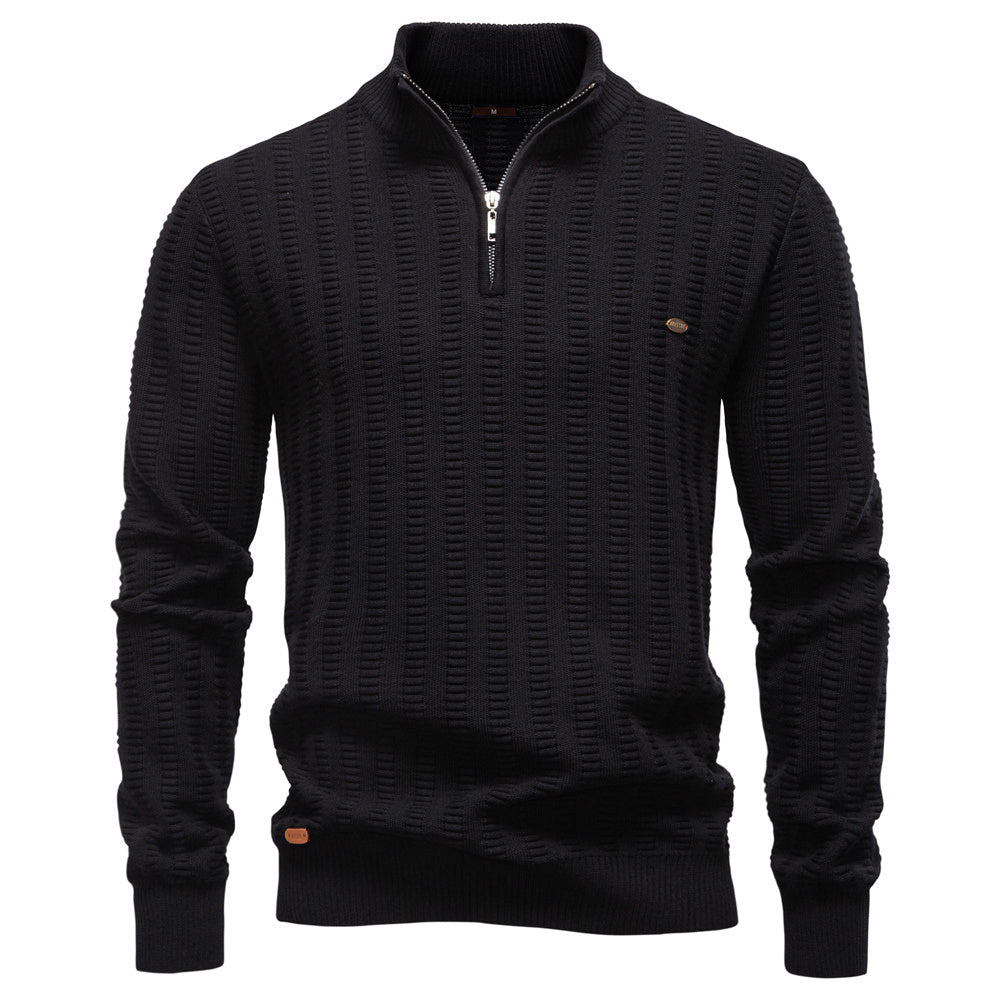AIOPESON Stand Collar Sweater Y6211 - BundleWear