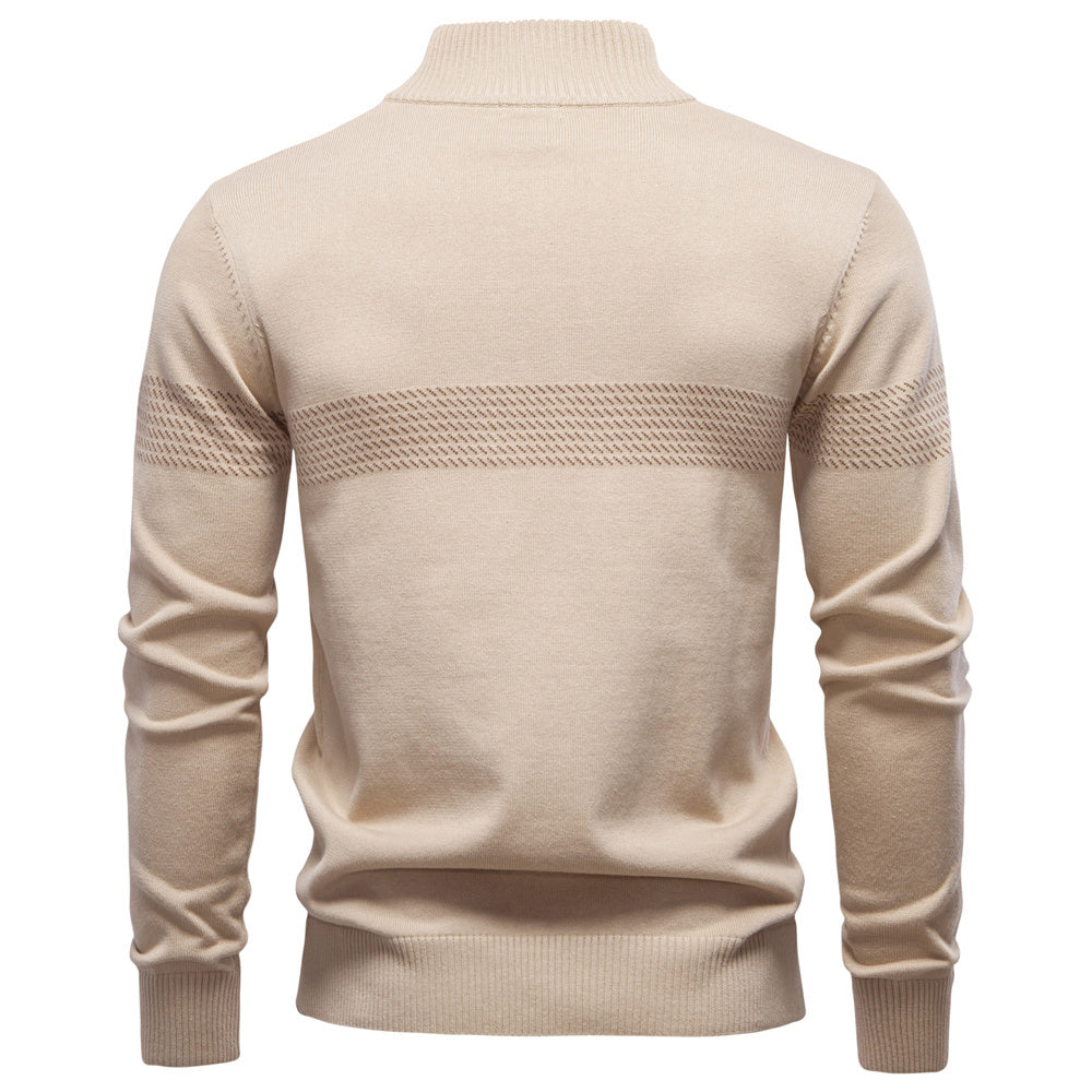 AIOPESON Stand Collar Sweater Y6224 - BundleWear