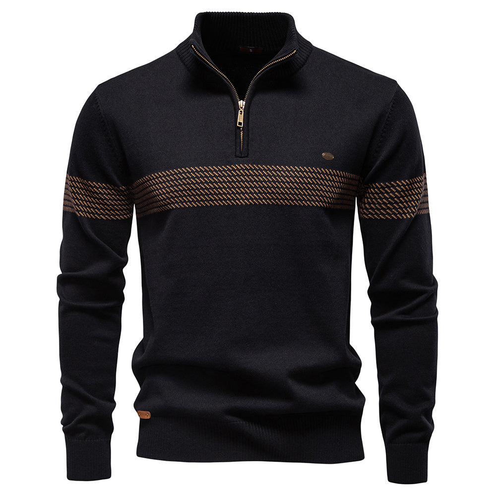 AIOPESON Stand Collar Sweater Y6224 - BundleWear