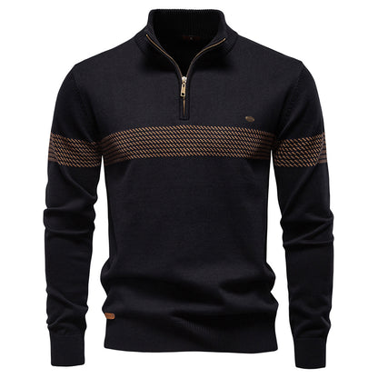 AIOPESON Stand Collar Sweater Y6224 - BundleWear