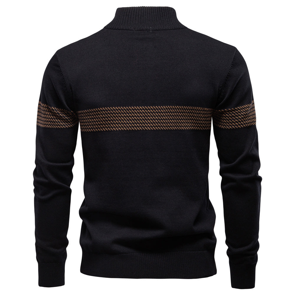 AIOPESON Stand Collar Sweater Y6224 - BundleWear