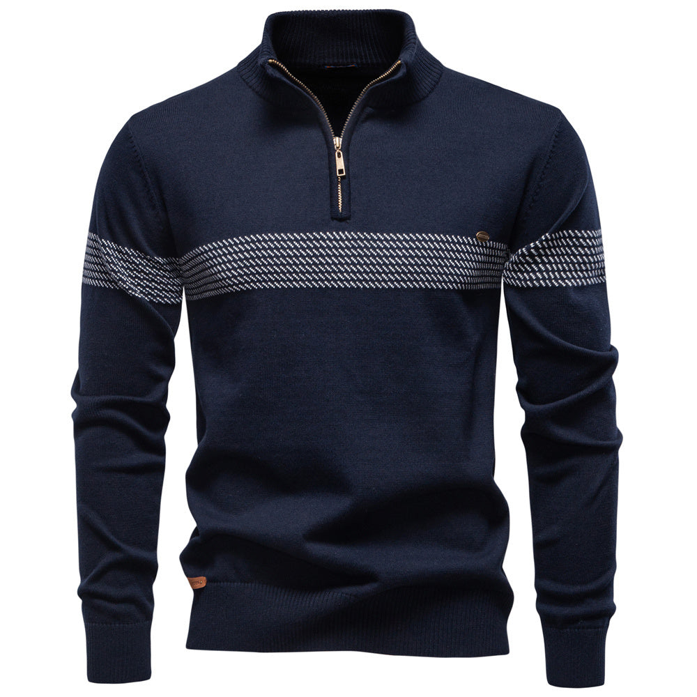 AIOPESON Stand Collar Sweater Y6224 - BundleWear
