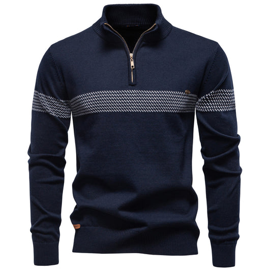AIOPESON Stand Collar Sweater Y6224 - BundleWear