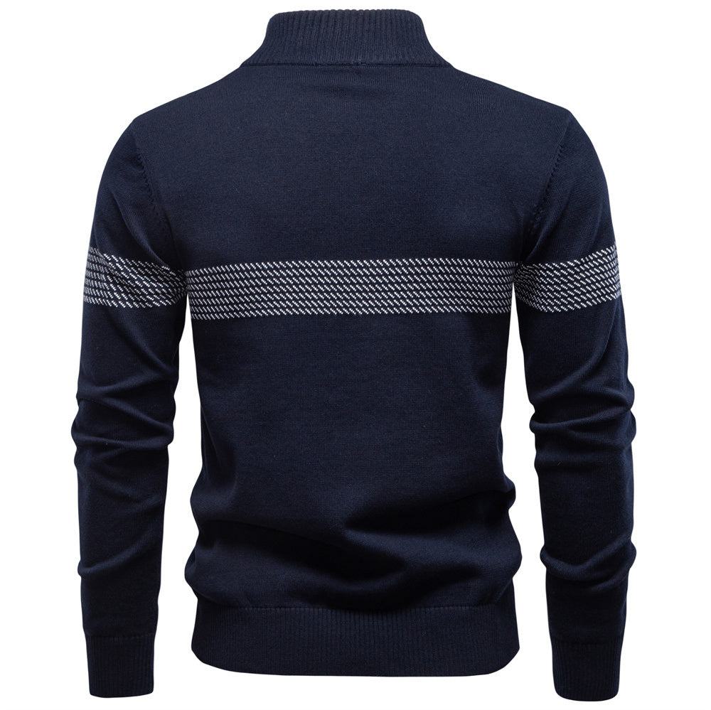 AIOPESON Stand Collar Sweater Y6224 - BundleWear