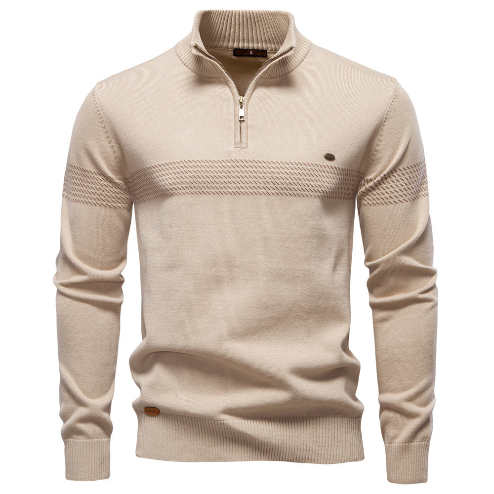 AIOPESON Stand Collar Sweater Y6224 - BundleWear