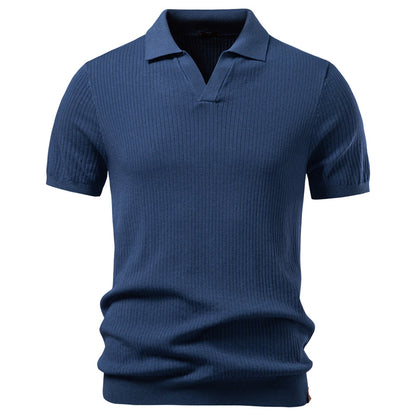 AIOPESON Knitted Short Sleeve Polo PSD8038 - BundleWear