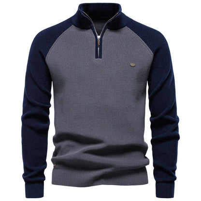 AIOPESON Stand Collar Sweater Y835 - BundleWear