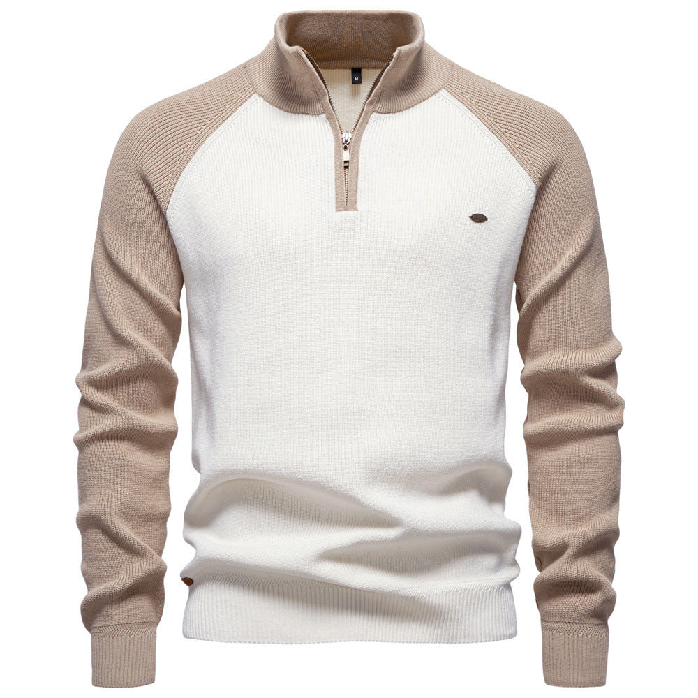 AIOPESON Stand Collar Sweater Y835 - BundleWear