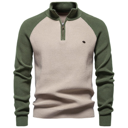 AIOPESON Stand Collar Sweater Y835 - BundleWear