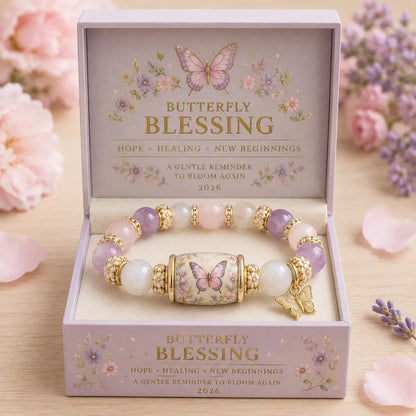 Symbolic Healing Beaded Bracelet - Hummingbird Charm for Hope & Resilience - 2026 Love & Peace Edition