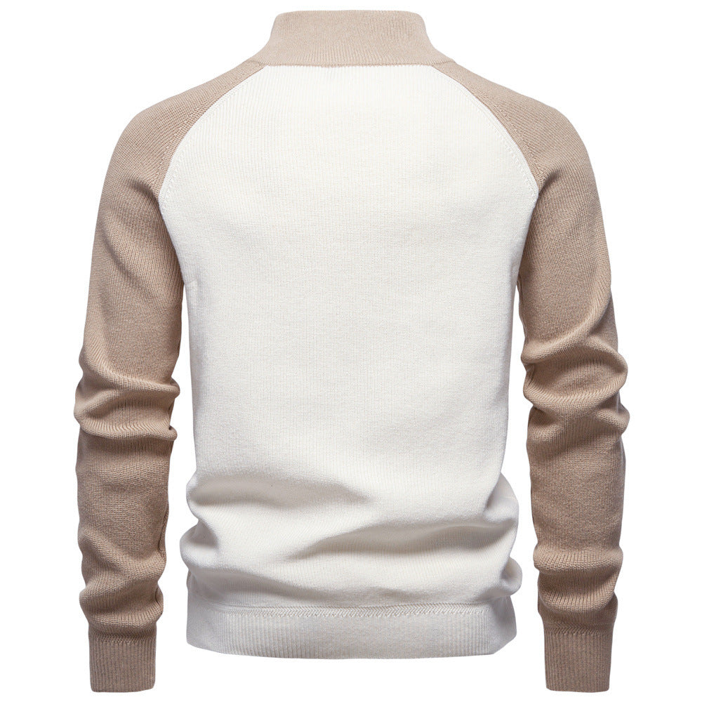 AIOPESON Stand Collar Sweater Y835 - BundleWear