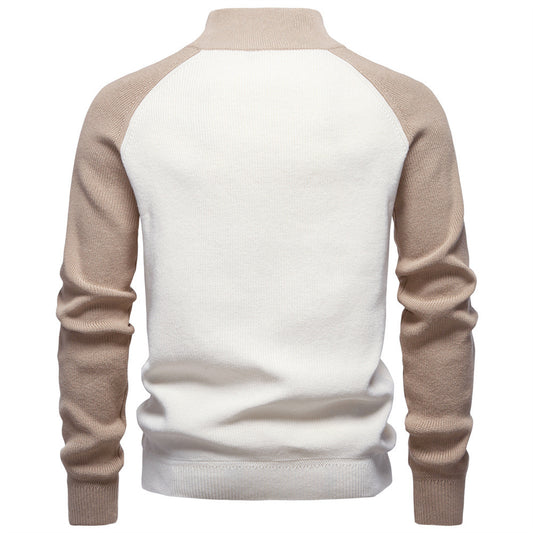 AIOPESON Stand Collar Sweater Y835 - BundleWear