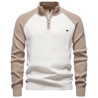 AIOPESON Stand Collar Sweater Y835 - BundleWear