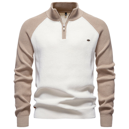 AIOPESON Stand Collar Sweater Y835 - BundleWear