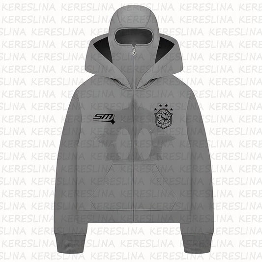 Ninja mask double hooded unique design hooded sweatshirt