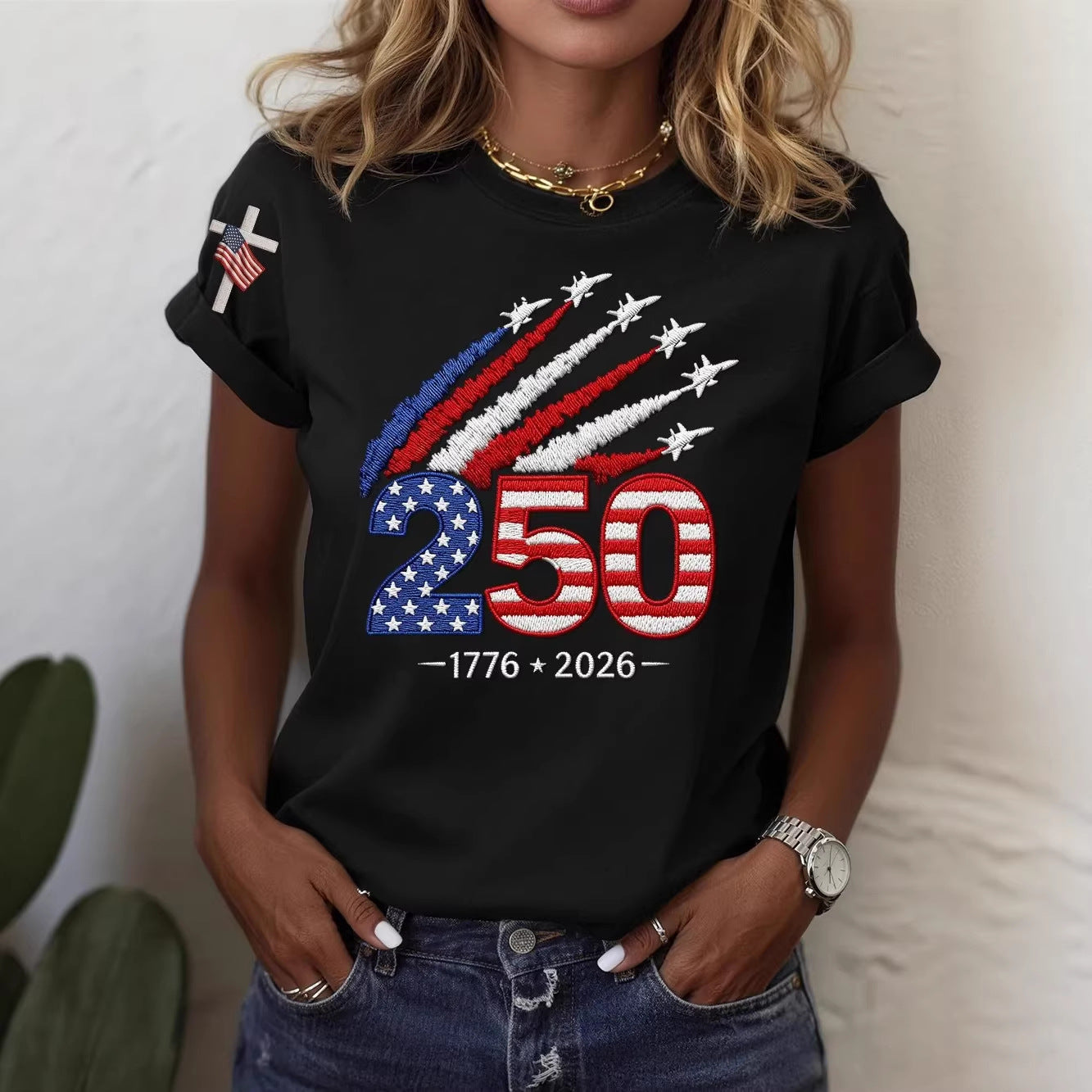 250th anniversary Casual Crew Neck T-Shirt - BundleWear