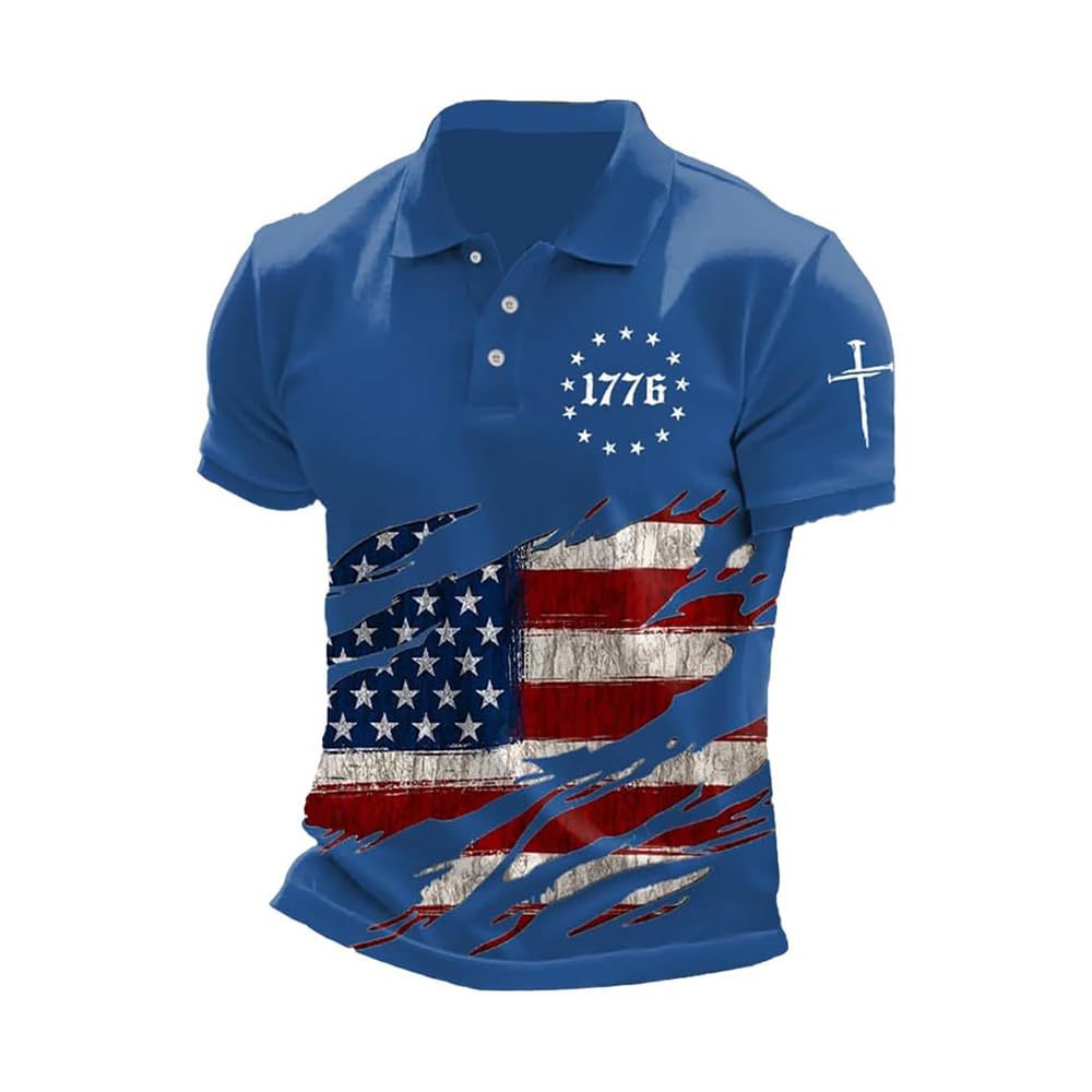 USA 250th Men's short-sleeved polo shirt ML2250 - BundleWear