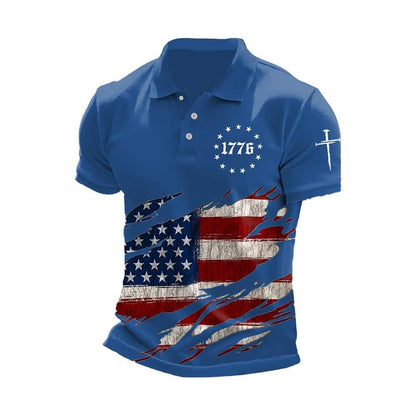 USA 250th Men's short-sleeved polo shirt ML2250 - BundleWear