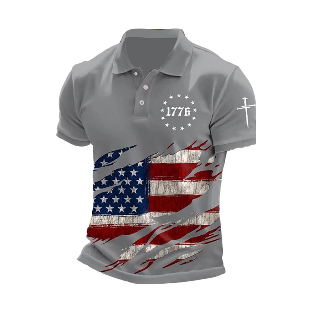 USA 250th Men's short-sleeved polo shirt ML2250 - BundleWear