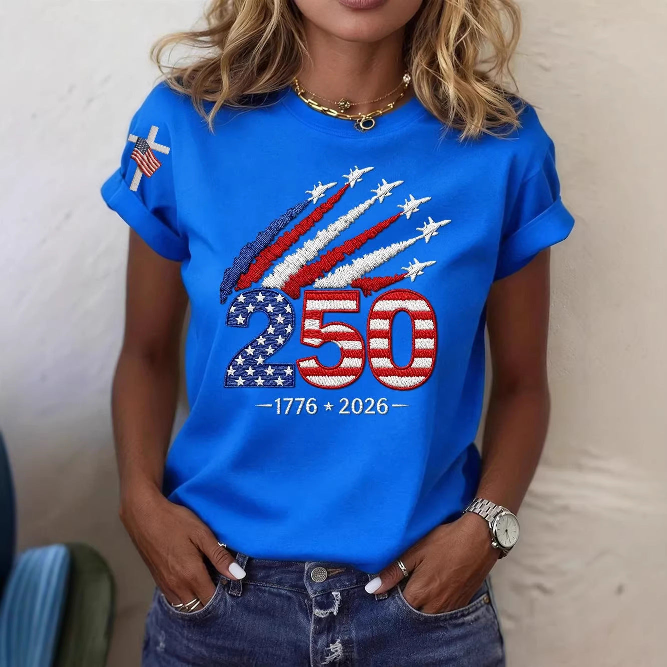 250th anniversary Casual Crew Neck T-Shirt - BundleWear