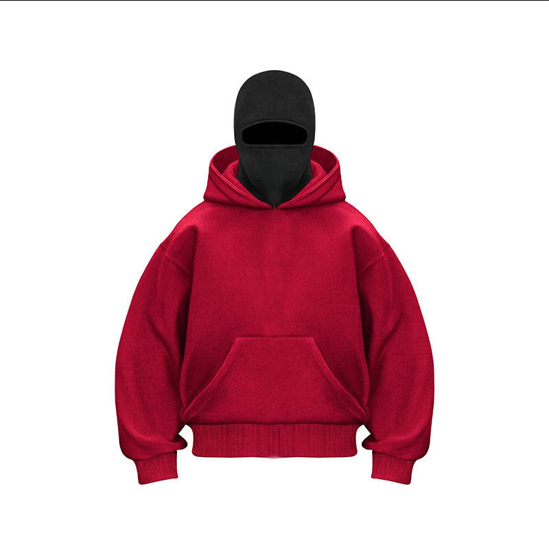 Ninja mask double hooded unique design hooded sweatshirt