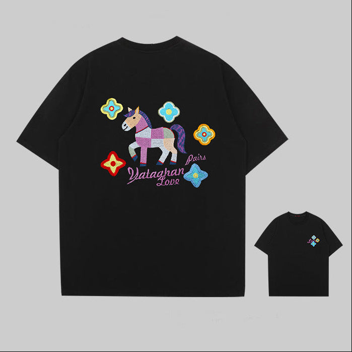 Light-sensitive color-changing colorful pony T-shirt - MATCHING MASTER