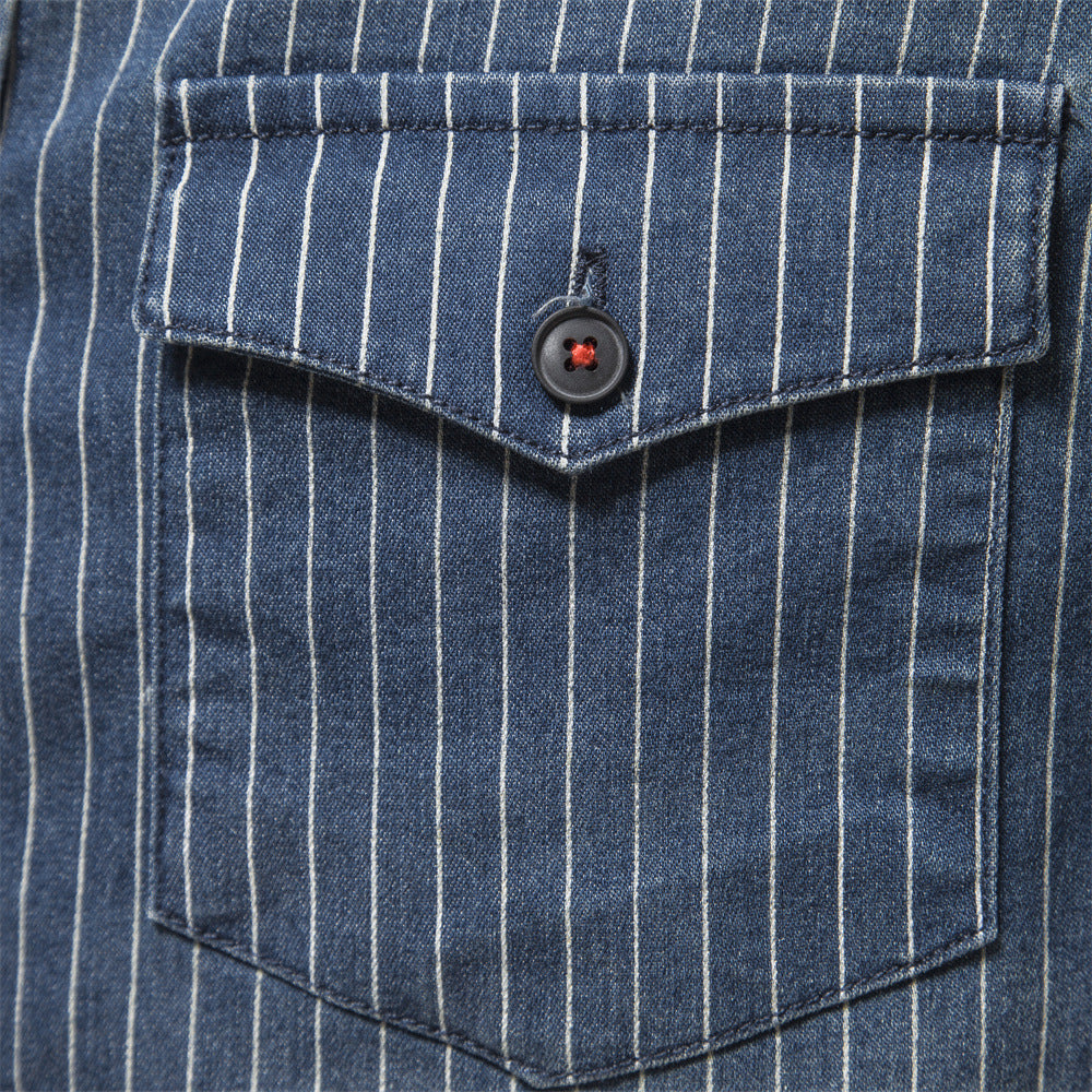 AIOPESON Denim Shirt 6015 - BundleWear