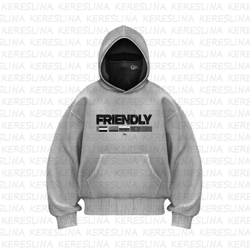 Ninja mask double hooded unique design hooded sweatshirt
