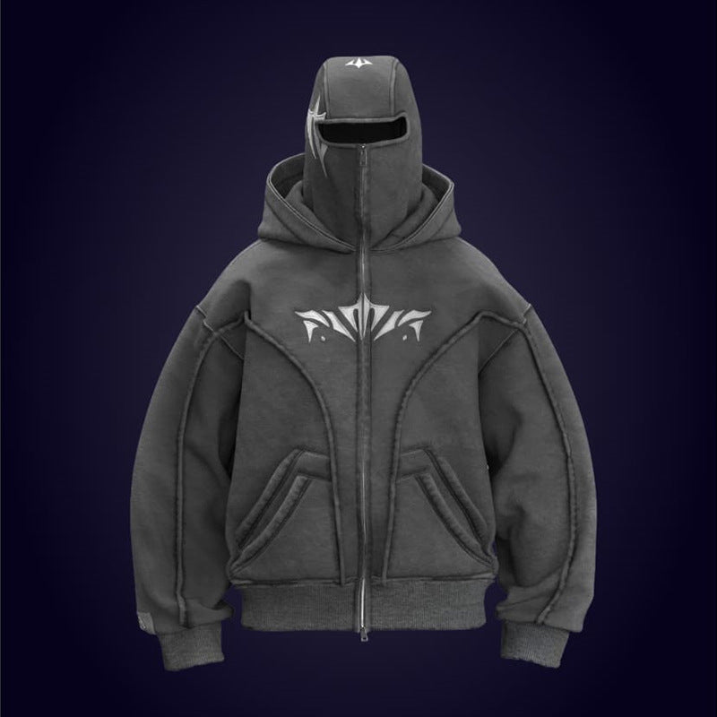 Ninja Mask Double Hood Unique Design Hoodie