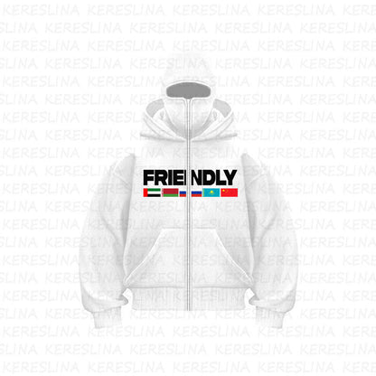 Ninja mask double hooded unique design hooded sweatshirt