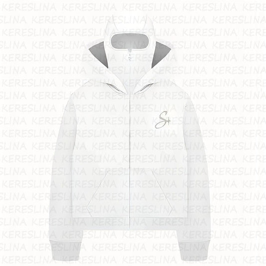 Ninja mask double hooded hooded sweatshirt with unique design