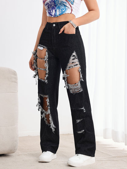 Ripped black jeans