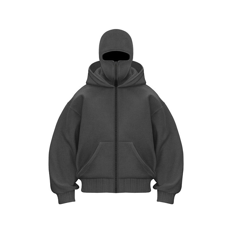 Ninja mask double hooded unique design hooded sweatshirt