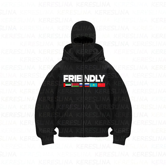 Ninja mask double hooded unique design hooded sweatshirt