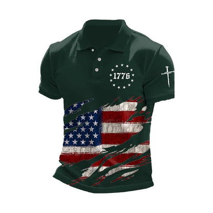 USA 250th Men's short-sleeved polo shirt ML2250 - BundleWear