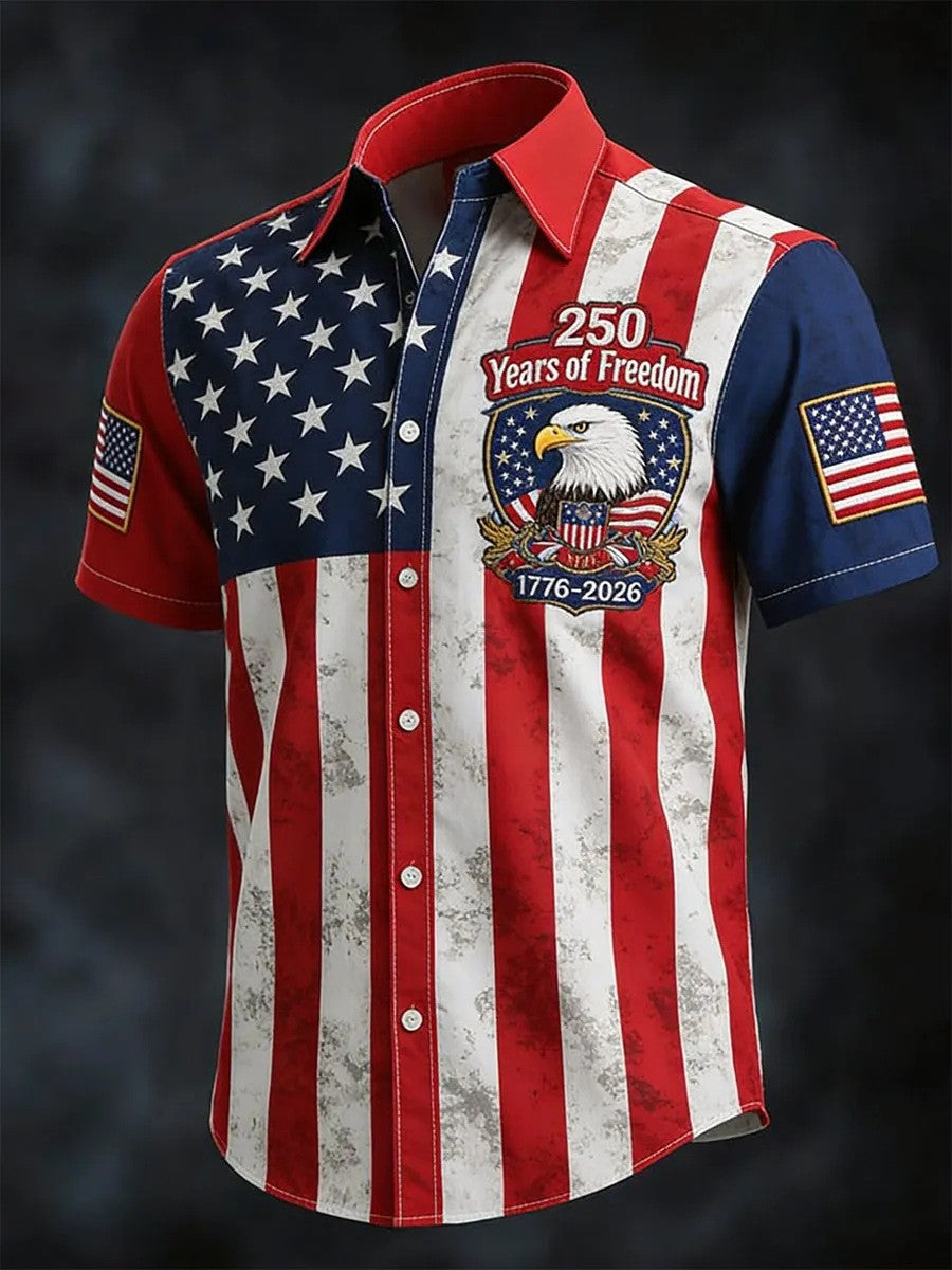 USA 250th Men's Short-Sleeve Shirt CS2615 - BundleWear