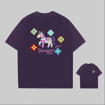 Light-sensitive color-changing colorful pony T-shirt - MATCHING MASTER