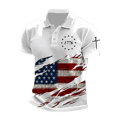 USA 250th Men's short-sleeved polo shirt ML2250 - BundleWear