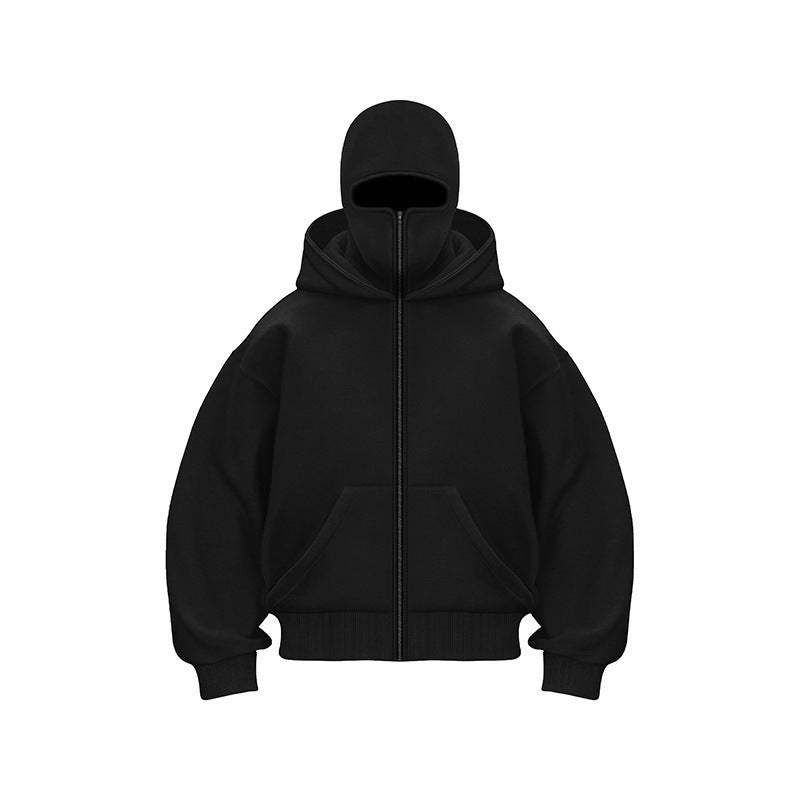 Ninja mask double hooded unique design hooded sweatshirt