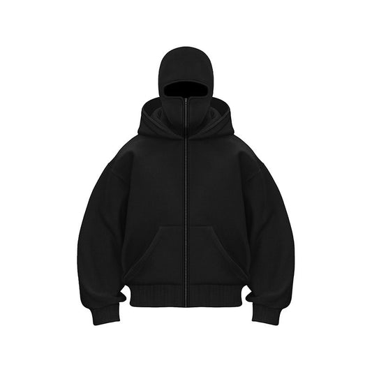 Ninja mask double hooded unique design hooded sweatshirt