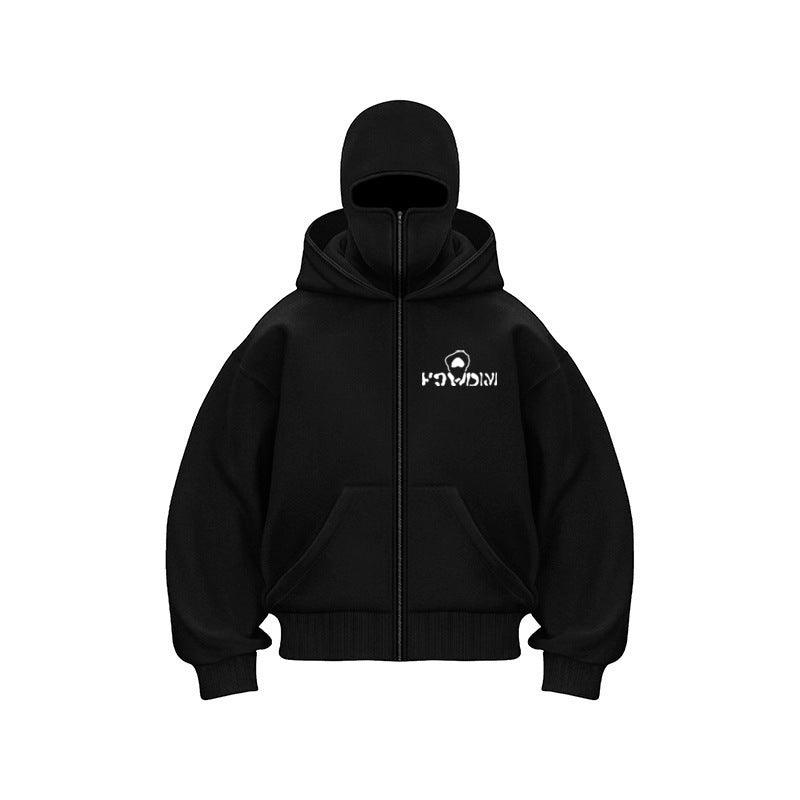 Ninja mask double hooded unique design hooded sweatshirt