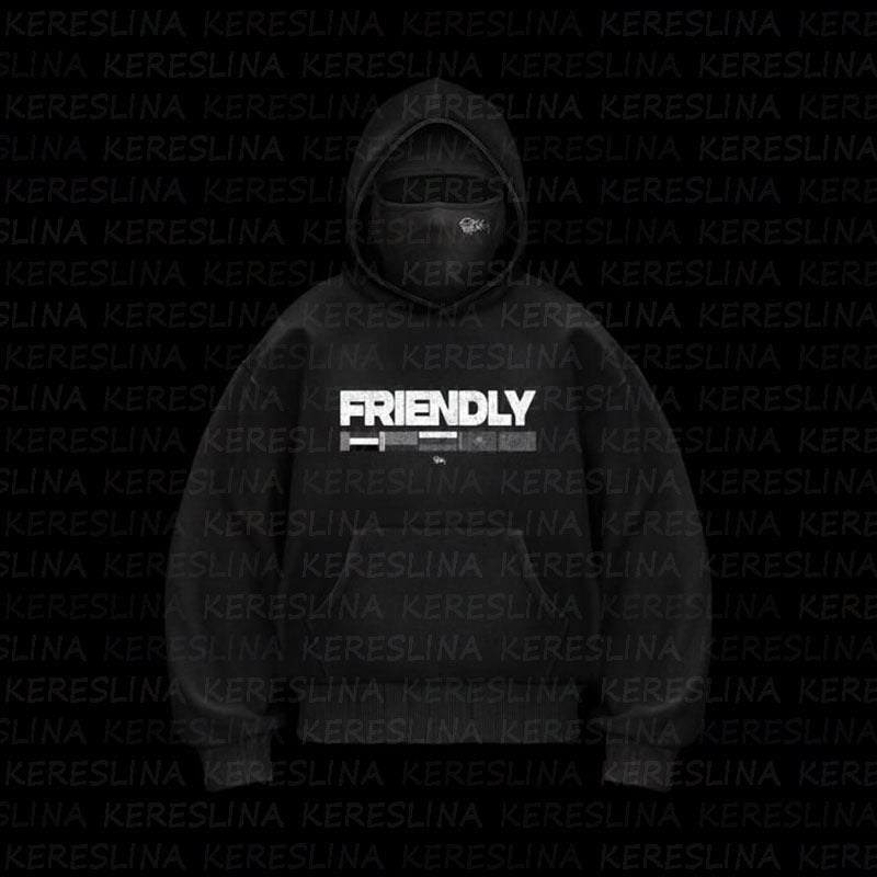 Ninja mask double hooded unique design hooded sweatshirt
