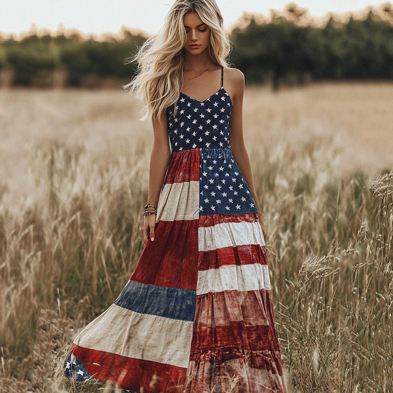 USA 250th Women's loose-fitting versatile dress - BundleWear