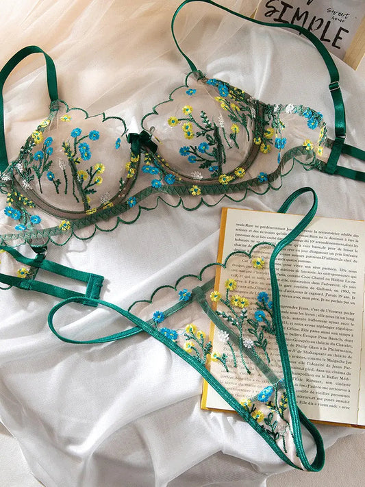 Shattered Flower Lingerie Set