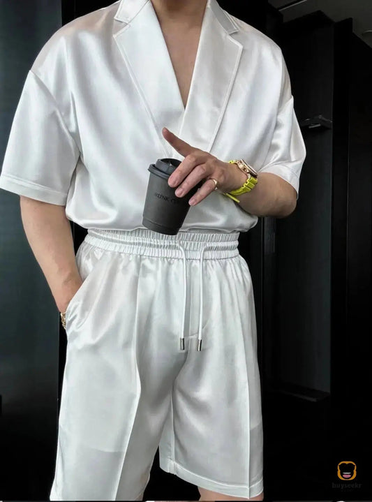 Cool & Confident — The V-Neck Lounge Set for Summer