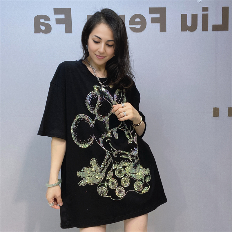 Rhinestone Minnie Oversized T-Shirt - MATCHING MASTER
